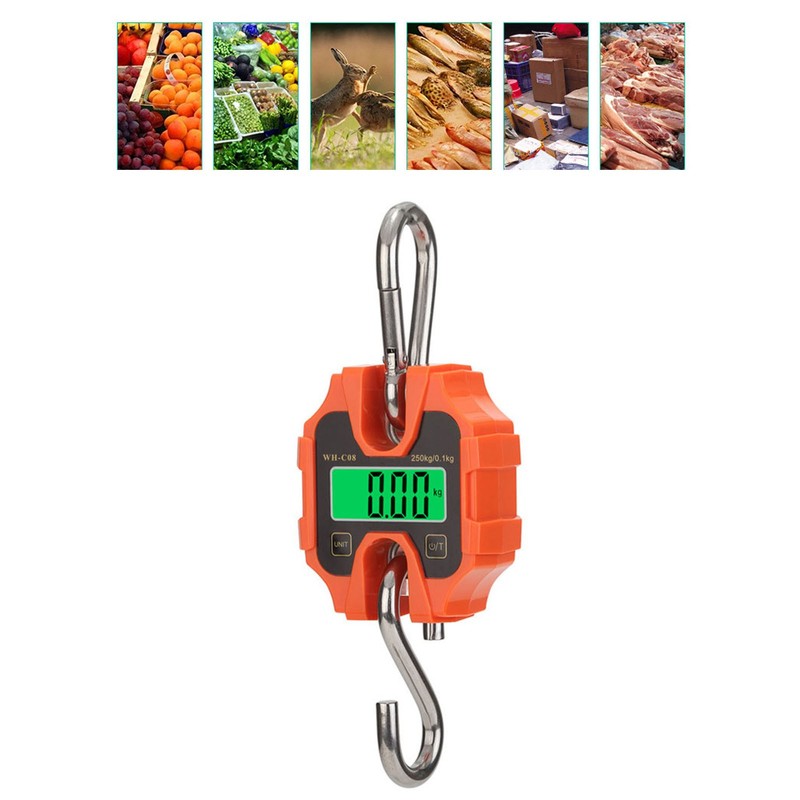 Hanging Scale LCD Display Crane Scale Waterproof Weighing Tool for