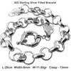 Bracelet Real 925 Sterling Silver Filled Solid Belcher Rolo Boltring