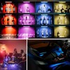 15-Color RGB Under Cabinet Lighting, Wireless Rechargeable Closet Lights, 48-LED