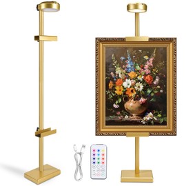 30'' Adjustable Tabletop Easel Stand with Rechargeable 13RGB Poster Light