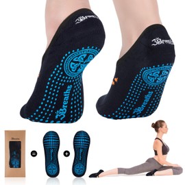 D and H Bamboo Non-Slip Yoga Socks for Women, (Small)