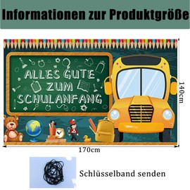 Gleemix School Decoration Banner, Alles Gute Zum Schulanfang Banner, Garland School Introduction Background Decoration Photo Booth Porch, First Day of School Girl Boy Decoration 2025 for Back to