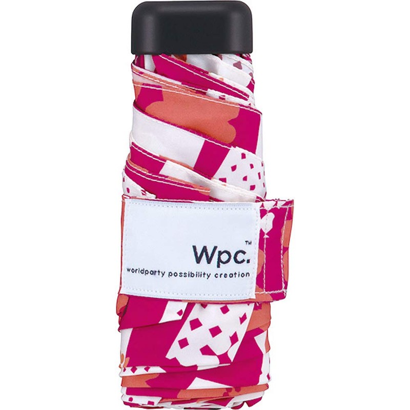 Wpc. 8963-261 Rain Umbrella, Flower Base, Mini, Red, 19.7 inches
