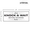 2pk Please Knock Sign for Door Sticker | Please Knock