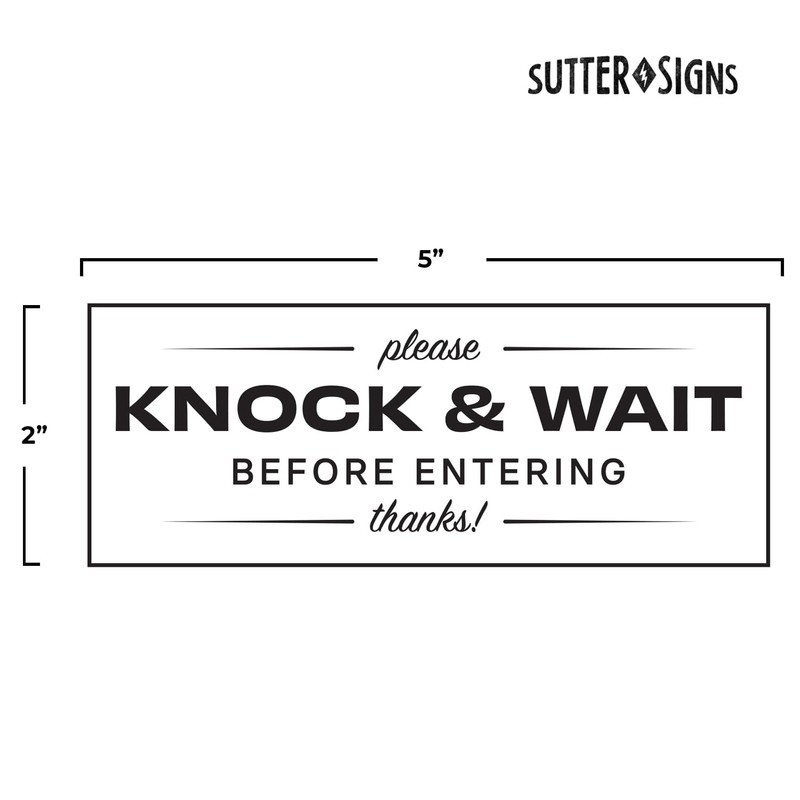 2pk Please Knock Sign for Door Sticker | Please Knock