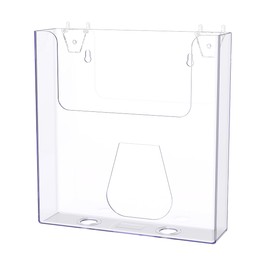 Marketing Holders 10 Pack Pegboard Brochure Holder 8.5” Wide Magazines Literature Display Rack Clear Acrylic Advertisement Organizer