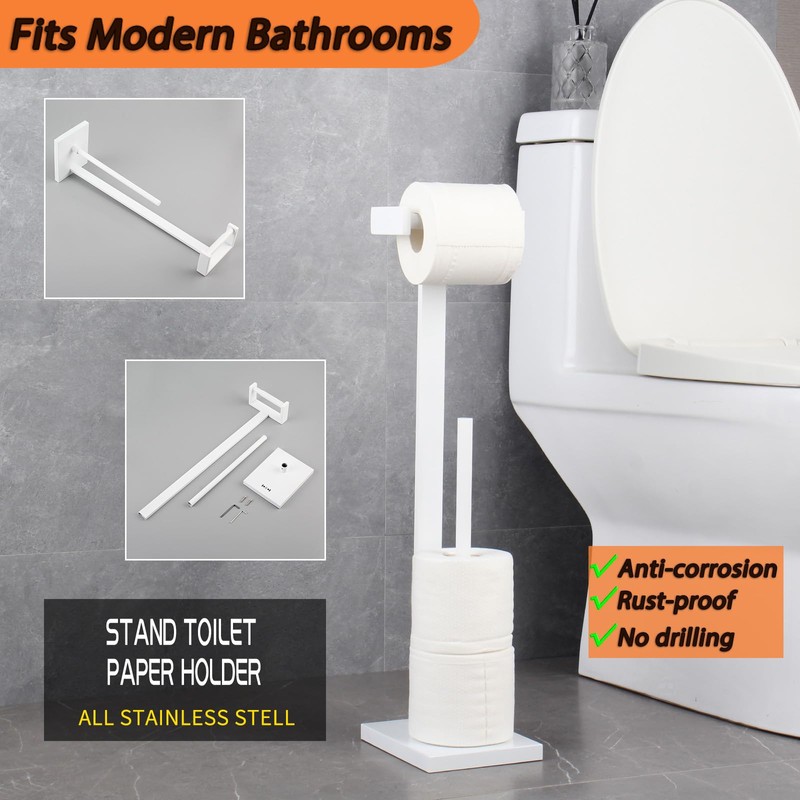 GERZWY Bathroom Toilet Paper Holder Stand SUS 304 Stainless Steel
