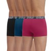 DIM Men's Boxer Shorts (Pack of 3), Black / Blue