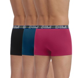 DIM Men's Boxer Shorts (Pack of 3), Black / Blue / Red