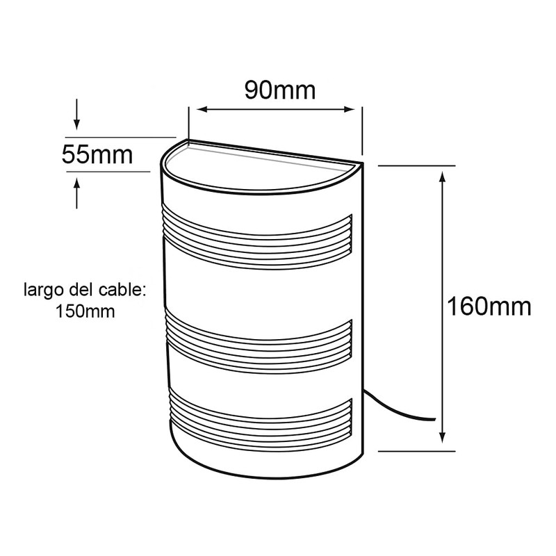 Tecnolite - Lámpara de exterior LED para sobreponer, 6 W,