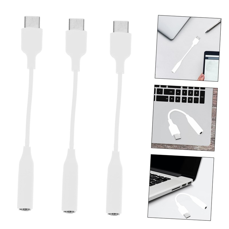 COHEALI 3pcs USB C to Audio Adapters High Fidelity Type