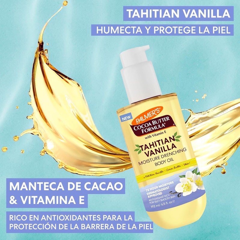 Palmer's Cocoa Butter Formula Tahitian Vanilla Body Oil, Aceite Hidratante