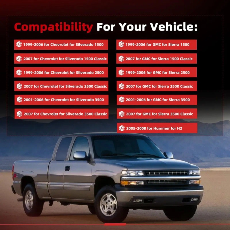 Manija Trasera Negro Para Chevy Silverado/gmc Sierra Smooth Trasera