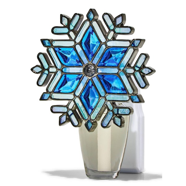Stained Glass Snowflake Nightlight Wallflowers Fragrance Plug Light Up Bath