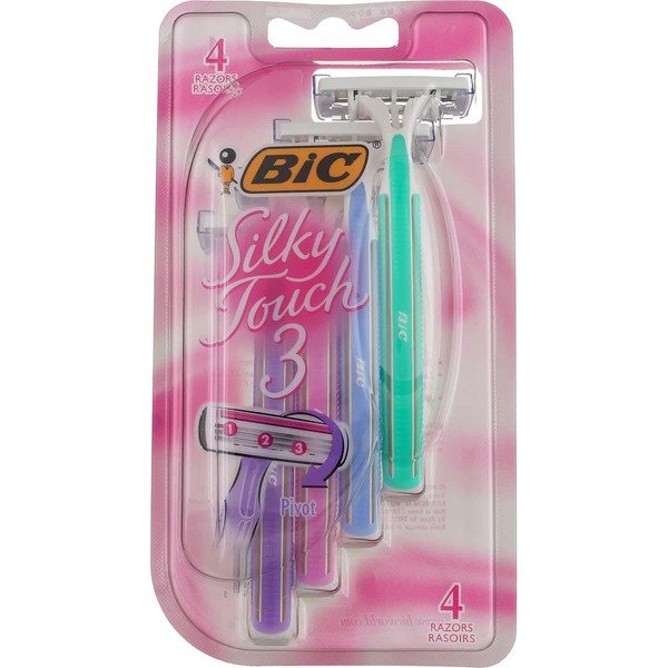 Bic Silky Touch 3 - Afeitadora desechable (4 Ea), Paquete con 2