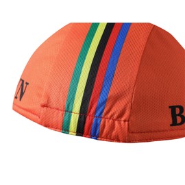 BikingBros Brooklyn Orange Cycling Cap - Retro Cycling Hat-Under Helmet - Cycling Helmet Liner Breathable&Sweat Uptake