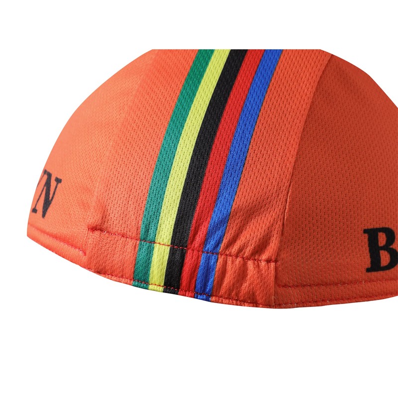 BikingBros Brooklyn Orange Cycling Cap - Retro Cycling Hat-Under Helmet