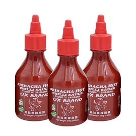 OX BRAND Sriracha Hot Chili Sauce | Bold & Fiery Spicy Sauce with Sun-Ripened Chilies & Garlic | Premium Quality, No Artificial Additives | Perfect for Cooking & DIpping (Small [8.65 oz X Pack of 3])
