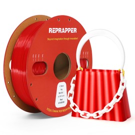 Reprapper Silk TPU Filament, 95A Shore Hardness, 1kg TPU 1.75mm, Elastic 3D Printer Filament, Flexible & Soft Filament for 3D Printer (± 0.03mm) 2.2lb, Red