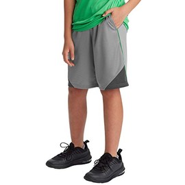 C9 Champion Pantalón Corto de Bloque de Color para niños, Entrepierna de 9 Pulgadas, Hardware Gris Jaspeado/Carbón Vegetal, X-Large