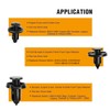 GOOACC 100PCS 7mm 8mm 10mm Compatible with Subaru Push Type
