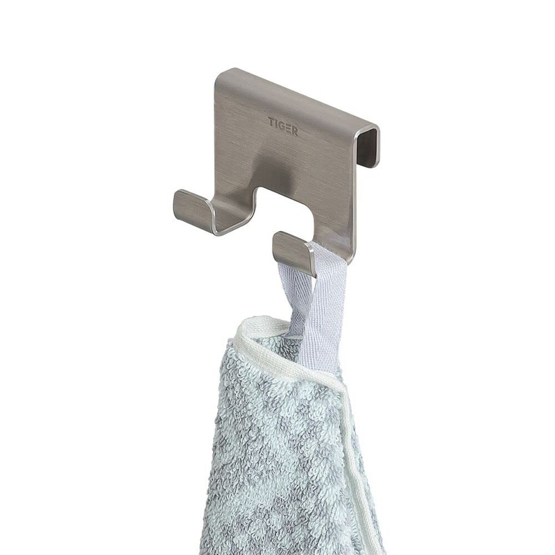 Tiger Caddy, Shower enclosure, Towel hook 6-8 mm, Brushed stainless