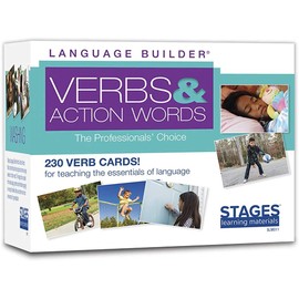 Stages Learning Materials Language Builder Verb Flash Cards Photo Vocabulary Autism Learning Products for Aba Therapy & Speech Articulation