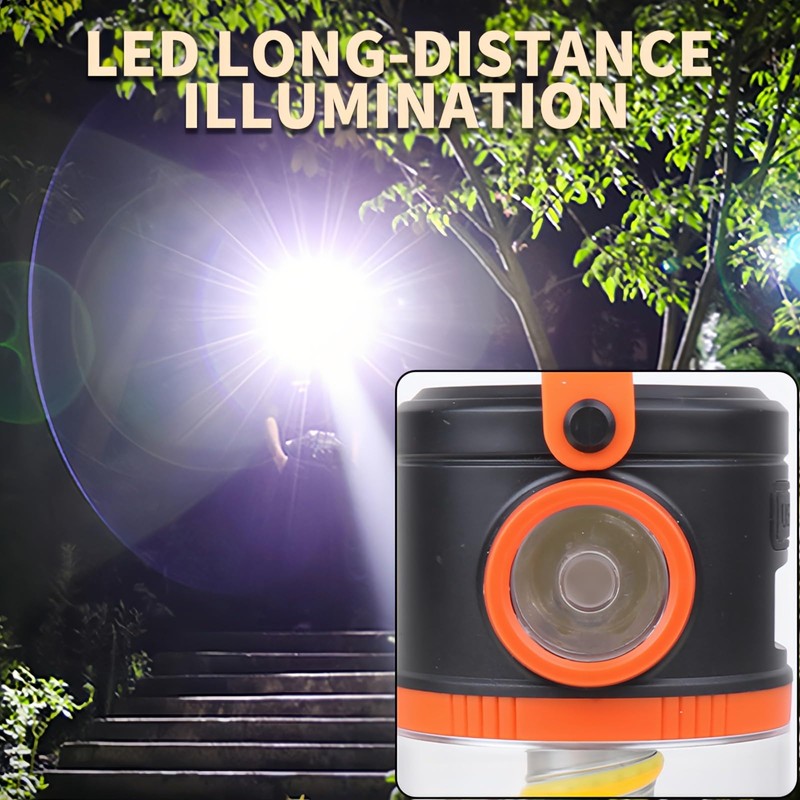 AVEKI Solar Camping Lantern, Waterproof LED Camping Lights with Flashlight,