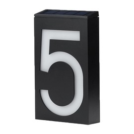Solar Power LED Light Sign House Hotel Door Address Plaque Number Digits Plate Lamp Outdoor Home