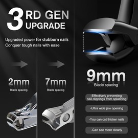 FERYES Toe Nail Clippers for Thick Nails for Seniors Extra Long Handle