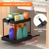 Timboniture Expandable Under Sink Organizers and Storage,Width Adjustable (14.9-23.6IN),No Drill