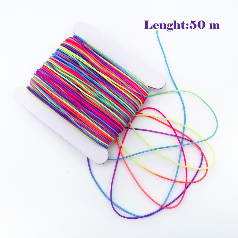 Cretty-Meet 1 MM Stretchy Bracelet String, 164 Feet Rainbow Jewelry
