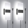 TRLIFE Wall Sconce Plug in, Modern Wall Sconces 12W LED