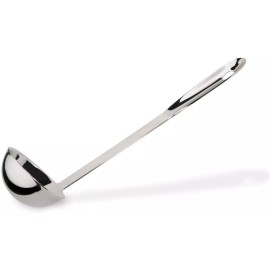 All-Clad T104 18/10 Stainless Steel 6-oz Round Ladle, 14.5", Silver, NEW W/ TAGS