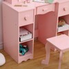 GAOMON Kids Vanity, Girls Vanity Table with Mirror, Light,Stool &