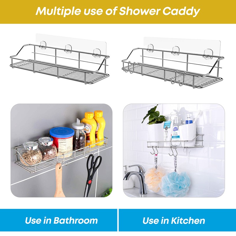 KESOL Adhesive Shower Caddy Shower Shelf Organizer for Bathroom Organization