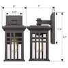 Zeyu 2 Pack Outdoor Wall Sconce, Exterior Wall Mount Light