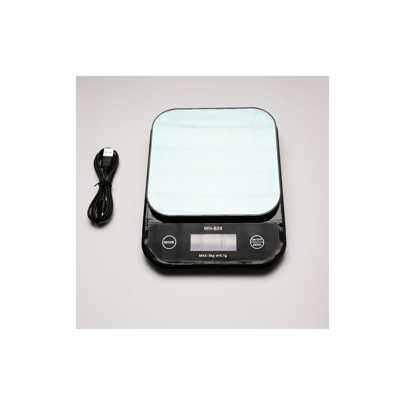 TMAX Waterproof Kitchen Scale, 0.1g/0.003oz High Precision, 5kg/11lb, USB Rechargeable.