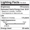Satco S3860 - 25 Watt G25 Incandescent; Silver Crown; Medium