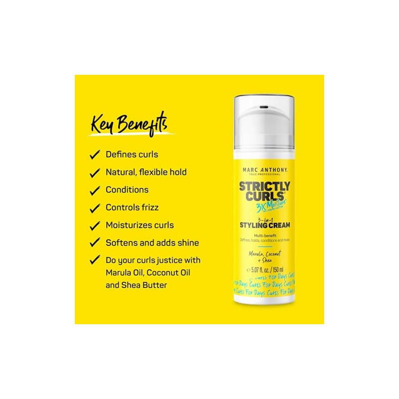 Marc Anthony Strictly Curls 3x Moisture 3-IN-1 STYLING CREAM