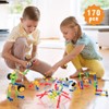 SHUNLAM Building Blocks for Kids, 170 Pcs STEM Toys for