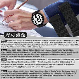 [TumpCez] Quick Release Watch Band, 18mm 19mm 20mm 22mm Watch Band Nylon Band, 18mm 19mm 20mm 22mm Comfortable Elastic Strap Stepless Adjustable Replacement Strap Replacement Band Sport Loop