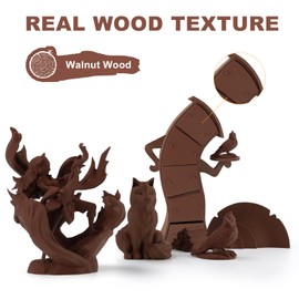LOVOON Wood PLA Filament 1.75MM, Wood 3D Printer Filament, 3D Printing Filament, Most FDM 3D Printers and 3D pens are Compatible, Real Wood Texture, Wood Walnut,1kg(2.2lb)/Spool