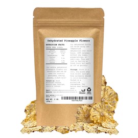 Dehydrated Dried Pineapple Slices Flowers | 100% Natural | For Cocktails, Snacking, Baking, Cakes, Cooking | No Added Sugar | GMO-Free, Vegan, Vegetarian | Drink Botanicals Ireland | 3.5 oz |100 Grams