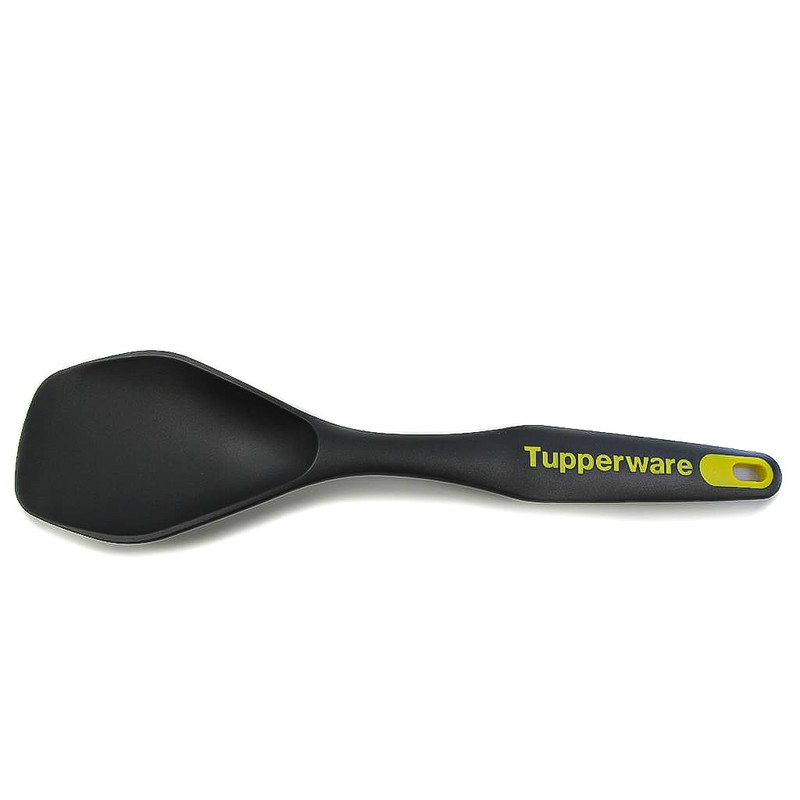 TUPPERWARE Griffbereit Servierlöffel schwarz-gelb D166 Servier TOP-Servierlöffel