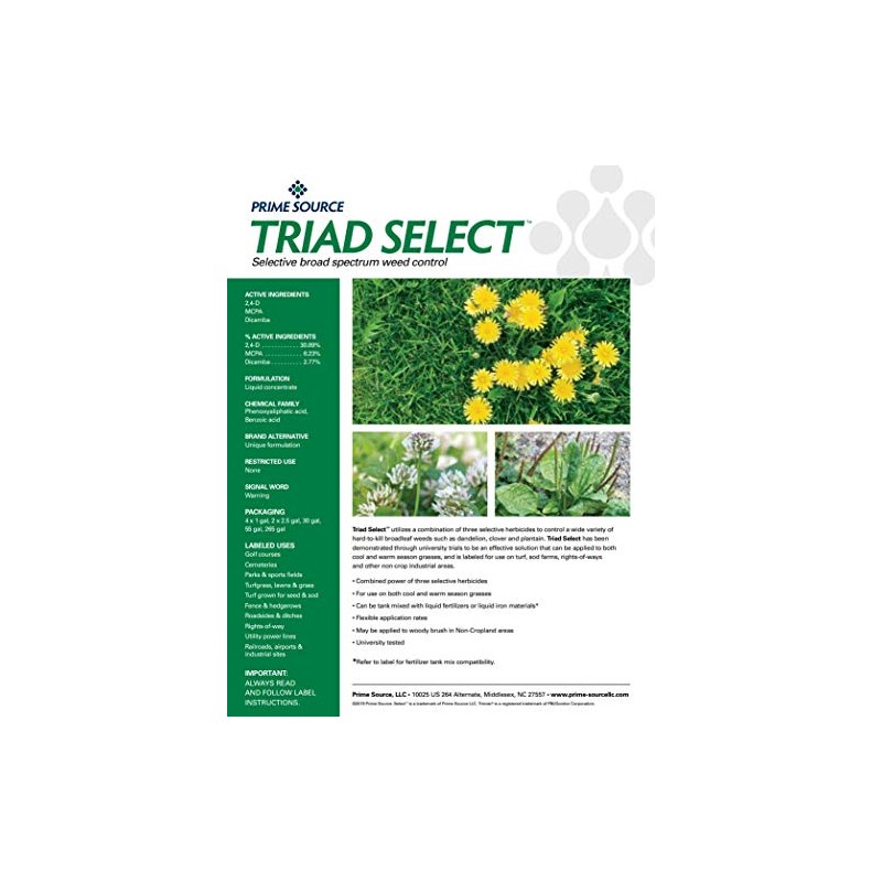 Select Source Triad Select 3-Way Broadleaf Herbicide (2.5 Gallons)