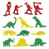 TimMee Prehistoric Plastic Dinosaur & Caveman Figures - Red, Green