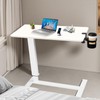 NnsZenith Adjustable Overbed Bedside Table with Wheels, Rolling Tray Desk
