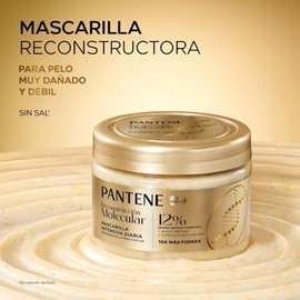 Pantene Reconstrucción Molecular Mascarilla Intensiva Diaria Para Cabello muy Dañado y Débil 300 ml