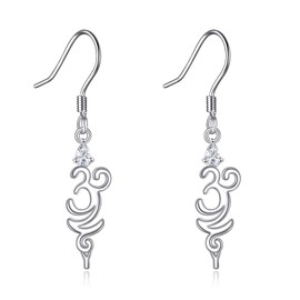 Om Symbol Earrings 925 Sterling Silver Breathe Symbol Earrings Om Breathing Earrings Breathlace Jewelry For Women Yoga Lover